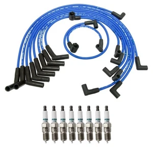 NGK 8mm Wire Set 8 Denso Iridium Spark Plug Kit For LTD Crown Victoria 5.8L V8 - Picture 1 of 1