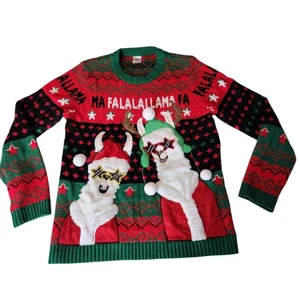 Holiday Time Damen Ugly Christmas Pullover bestickt Lamas Größe XXL - Bild 1 von 19