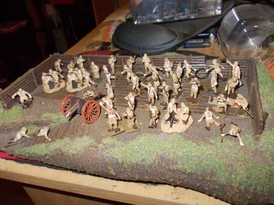 1:72 Figuren bemalt 143x deutsche Schutztruppe Ostafrika m. Tropenhelm+ Ari  WW1 - Bild 1 von 4