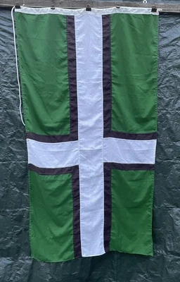 Two Devon County Flags St Petrocs 5ft 6in & 1ft 7in Sewn Cotton Rope & Toggle - Image 1 of 4