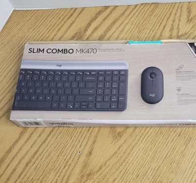 Logitech - MK470 Slim Wireless Keyboard and Mouse Combo - Graphite - Image 1 of 4