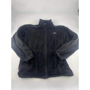Patagonia Jacket Mens Medium Black Full Zip Outdoors Preppy Gorpcore Fleece - Picture 1 of 10