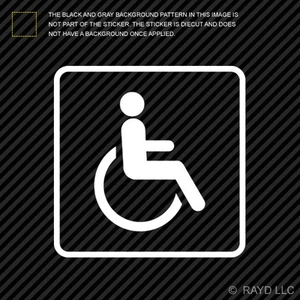 (2x) Handicap Sticker Die Cut Decal Self Adhesive Vinyl wheelchair accessible #2 - Foto 1 di 1