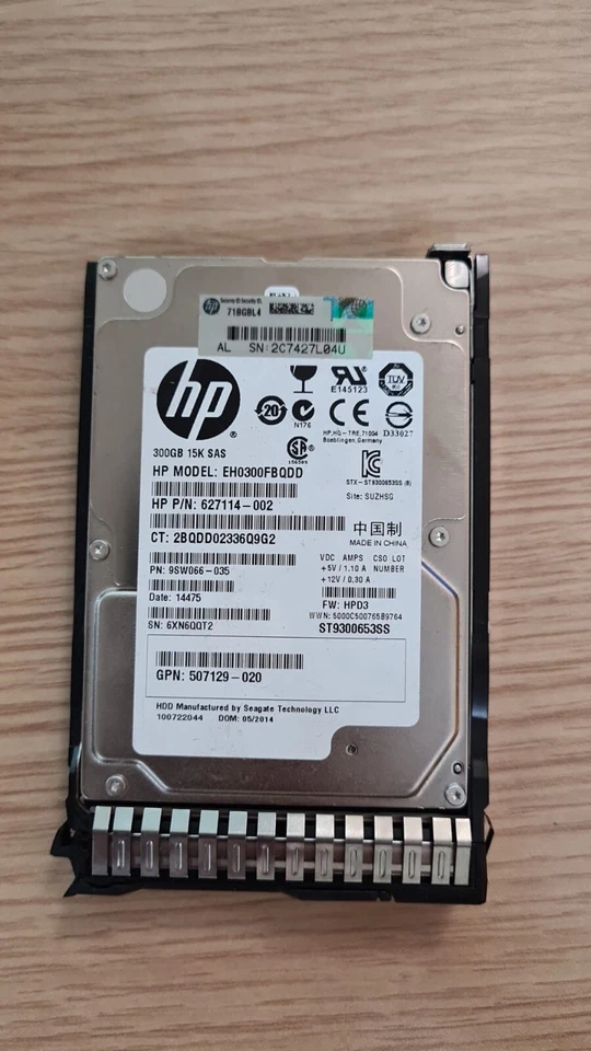 Disco rigido HP SAS 300GB 15k SAS 6G 2,5" - Immagine 1 di 1