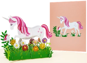 LIMAH® Einhorn Geburtstagskarte PopUp 3D - Bild 1 von 4