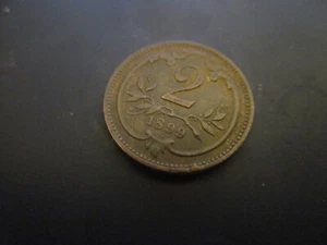 1899 AUSTRIA 2 HELLER - Picture 1 of 2
