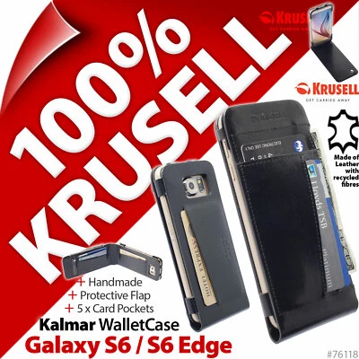 Krusell Kalmar Wallet Case Cover Folio Flip for Samsung Galaxy S6 / S6 Edge - Image 1 of 4