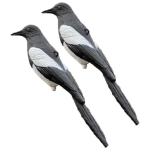 Plastic Magpie Decoys Realistic Full Body Life Size Shooting Pest Larsen Trap - Picture 1 of 5