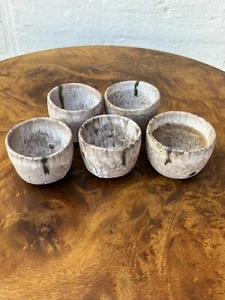 McCarty Vintage Nutmeg Pottery  5 Piece Set Of 3 Inch Cups - Picture 1 of 11
