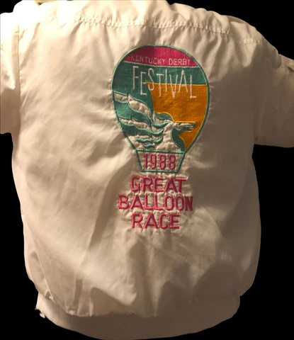 RARE 1988 Kentucky Derby festival great balloon race F&C sportwear jacket med Cover