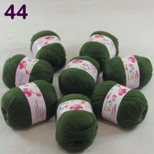 Lot 8ballsX50g Cashmere Silk Wool Children hand knitting Baby Yarn Olive Drab - Picture 1 of 24