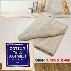 Cotton Dust Sheets | Dust Sheets for Decorating | Large Sheets | Free Delivery - Picture 1 of 14