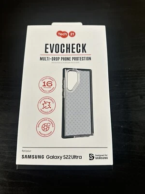 Tech21 Samsung Galaxy S22 Ultra EvoCheck Case  - Smokey Black - Image 1 of 2