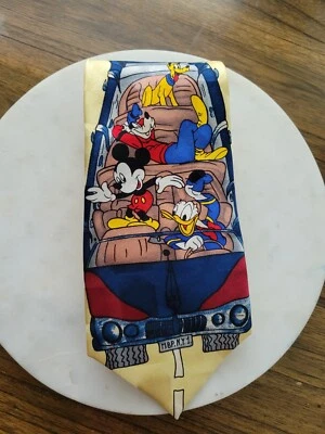 Corbata amarilla vintage diseño Atlas Disney Mickey and Friends Foto 1 de 4