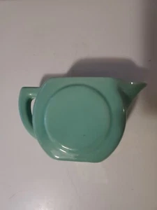 Mint Green Seafoam Disc/Disk Water Pitcher vintage. Small 3.5 inches tall - Picture 1 of 5