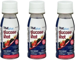 TruePlus Glucose Shot 15gm Mixed Berry Flavor 2oz (3 Pack) - Picture 1 of 1