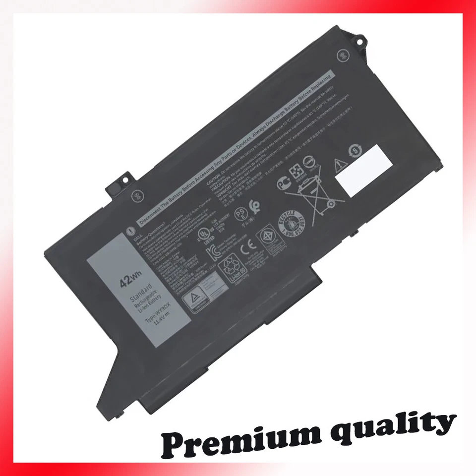 Para Laptop Dell Latitude 5420 5520 11.4V 42Wh Tipo de batería WY9DX 005R42 0M3KCN Foto 1 de 1