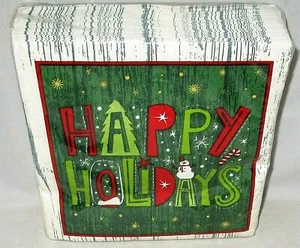 SERVILLETAS DE ALMUERZO DE NAVIDAD 60 ct 2 capas 12 7/8"" x 12 3/4"" globo de nieve - Imagen 1 de 1