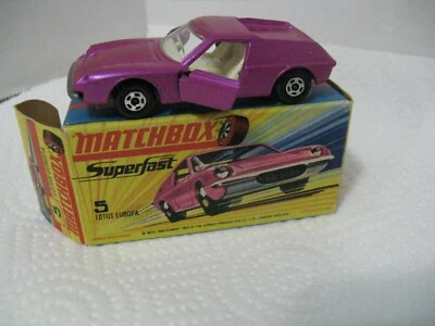 Matchbox No. 5 1969 Lotus Europa With Nice Original Box By Lesney - Image 1 of 4