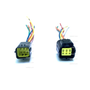 Impermeabile 6" ASSEMBLATO 6 PIN ELETTRICO CONNETTORE FILO AWG SPINA CONNETTORE - Foto 1 di 3