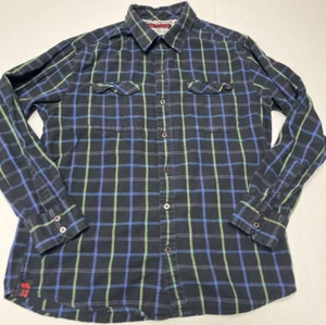 VINTAGE Tony Hawk Flannel Long Sleeve Button Up Size Medium Multi-Color Stripe - Picture 1 of 10