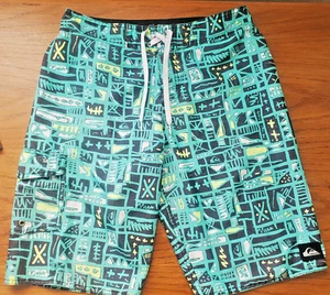 Bañador corto Quiksilver azul azulado para hombre adolescente talla 29 pequeño verano piscina surf  - Imagen 1 de 5