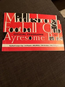 1965/66 Middlesbrough V Millwall Football Programme LC - Picture 1 of 3