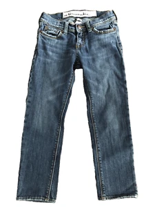 Abercrombie Kids Girls Flare Bootcut Distressed Denim Jeans Stretch Size 10 - Picture 1 of 16