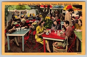 West Patio Farmers Market Hollywood CA California PostCard - C7 - Picture 1 of 2
