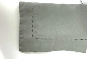 Fieldcrest by Target Queen Size Gray Linen Hemstitched Rectangle Pillow Sham - Picture 1 of 11