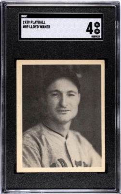 1939 Playball Play Ball #89 Lloyd Waner Pirates HOF SGC 4 - Image 1 of 2