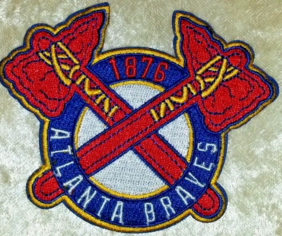 Atlanta Braves Double Tomahawk Iron /Sew On Embroidered Patch~Free Tracking!