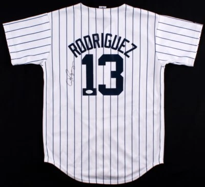 Alex Rodriguez Signed Pinstriped Yankees Authentic Majestic Youth Jersey (JSA) - Image 1 of 4