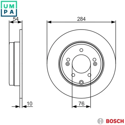 2x BRAKE DISC 0 986 479 A45 FOR HYUNDAI EMBERA/V SONATA/VII SONICA AZERA NF 2.0L - Image 1 of 4