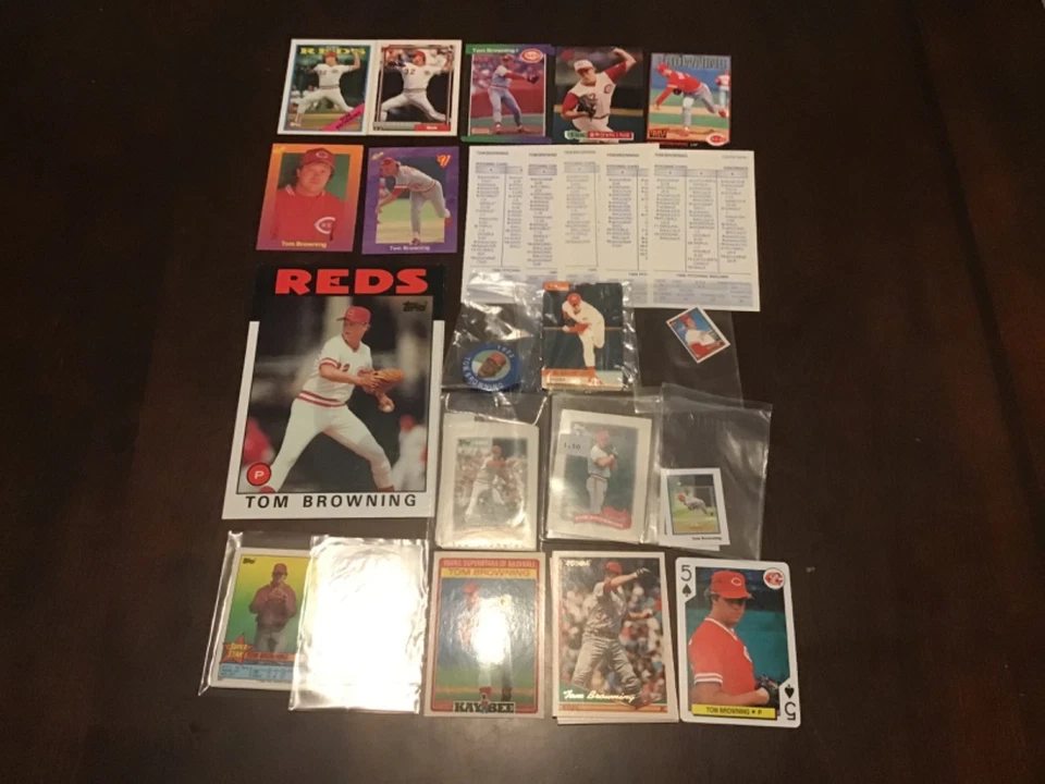 TOM BROWNING Oddball Insert & Regular issue Baseball REDS YOU CHOOSE - Image 1 of 4