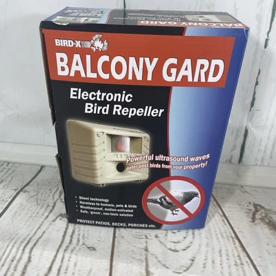 Bird-X Balcony Gard Ultrasonic Bird Repeller Guard Pest Control Home Owl Pigeon - Image 1 of 4