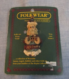 BOYD BEARS AND FRIENDSFOLKWEAR SANTA CLAUS BROOCH 1995 - Picture 1 of 2
