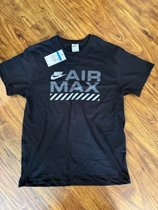 Nike Air Max Hombres Camisetas Manga Corta Cuello Redondo Calce Regular Negro Talla M - Imagen 1 de 3