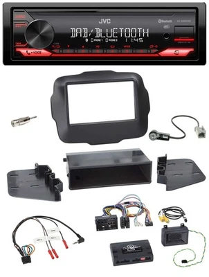JVC Bluetooth USB DAB Lenkrad Autoradio für Jeep Renegade ab 2015 - Bild 1 von 4