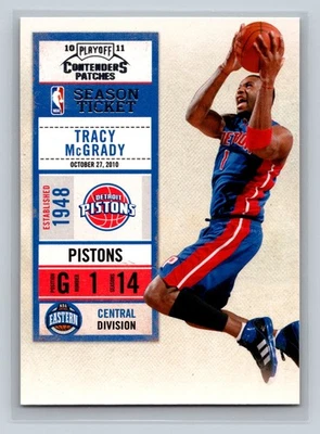 2010-11 Playoff Contenders Patches #74 Tracy McGrady Detroit Pistons - Image 1 of 2