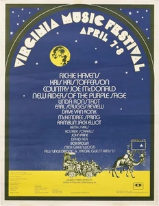 McKendree Spring VIRGINIA MUSIC FESTIVAL POSTER CIRCA 1973 Original 1972 #143977 - Picture 1 of 1