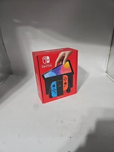 NEU Nintendo Switch OLED-Modell HEG-001 Handheld-Konsole 64GB Schwarz/Neon-Rot-Blau - Bild 1 von 16