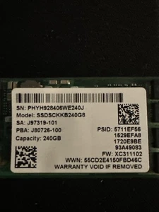 Intel 240GB 2.5 inch SAS-6 Internal SSD - SSDSCKKB240G8 - Afbeelding 1 van 3