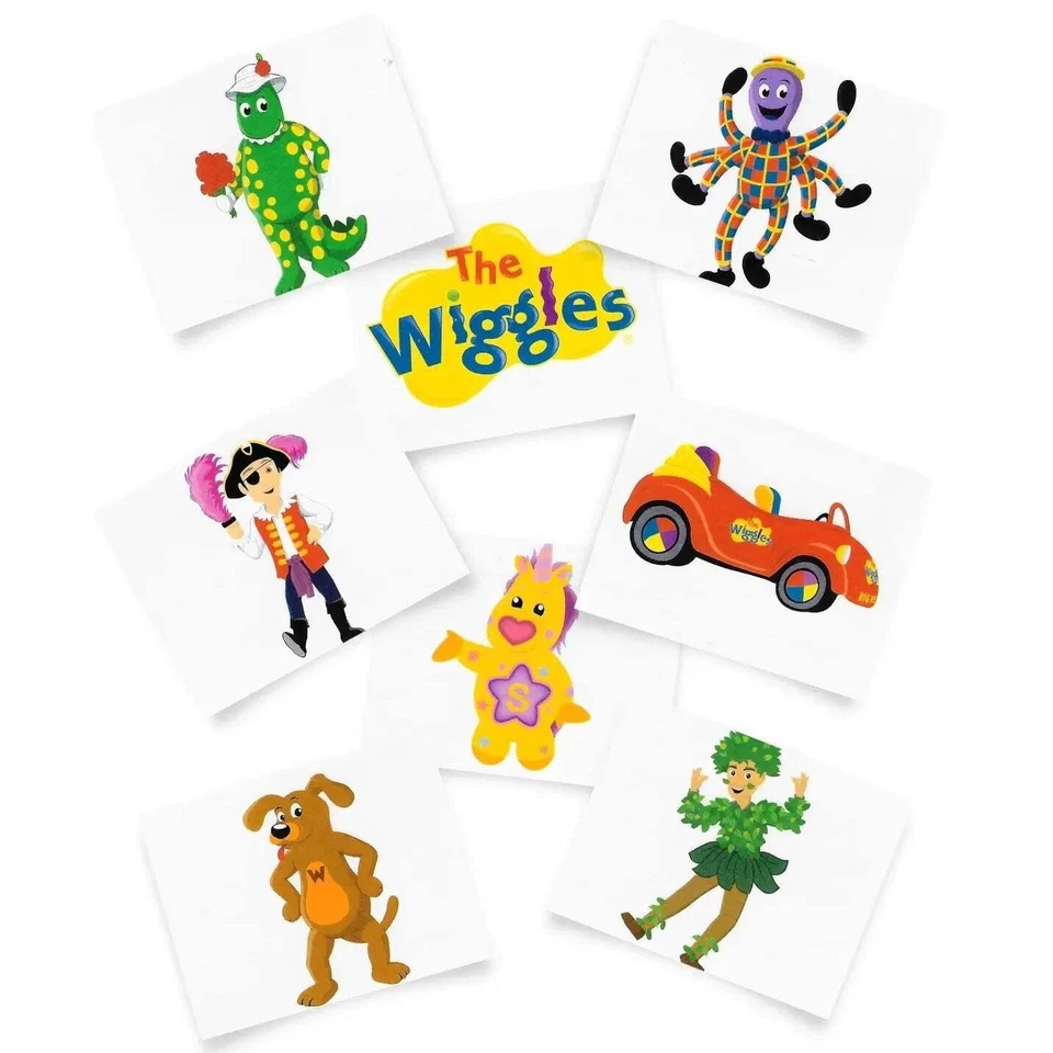 The Wiggles Temporary Tattoos 8pcs Loot Favours Kids Birthday Party Bag Fillers - image 1 of 1