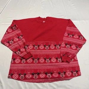 Disney Spirit Jersey Adult Red XL Merry Christmas Mickey Mouse Disneyworld - Picture 1 of 12