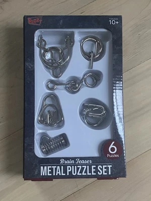 Juego de 6 mini rompecabezas de metal Mind Teaser Foto 1 de 4