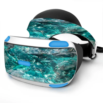Envoltura de Recubrimiento para Sony Playstation PSVR Auriculares Crisocola Hidratado Cobre Verde azulado Foto 1 de 2