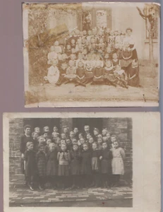 2 Original Fotos 1917 Marienschule Schinkel Osnabrück Mädchenklasse - Bild 1 von 2