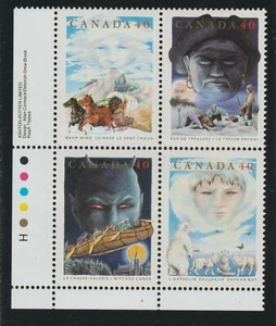 1991 Canada SC# 1337a LL - Canadian Folklore-2 - Plate Block M-NH Lot # 3297c - Picture 1 of 1