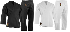 ProForce 7.5 oz. Medium Weight Uniform BLACK OR WHITE For Karate TKD Training
